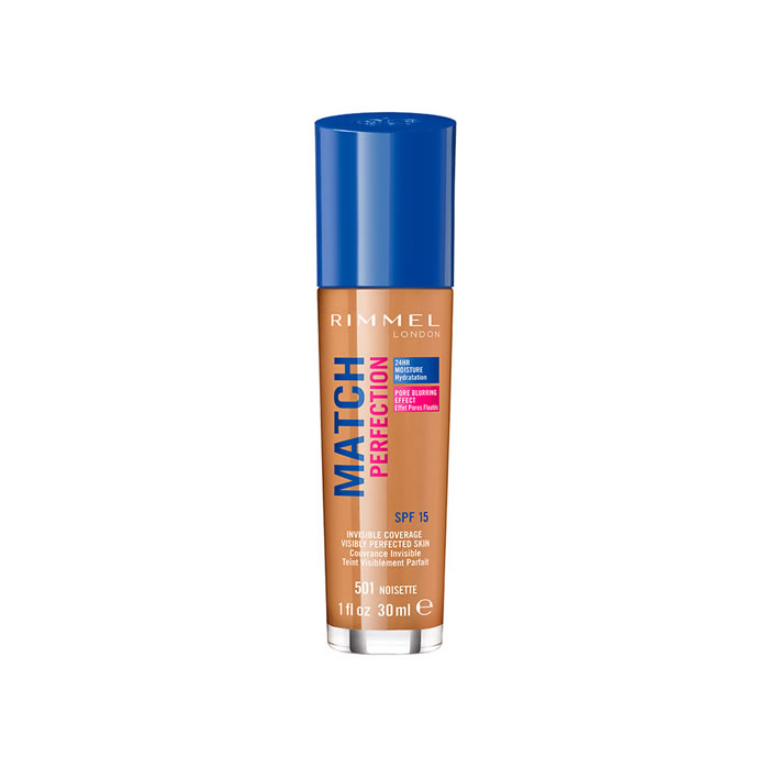 Rimmel London Match Perfection Foundation Spf15 501 Noisette 30ml Rimmel London Match Perfection Foundation Spf15 501 Noisette 30ml