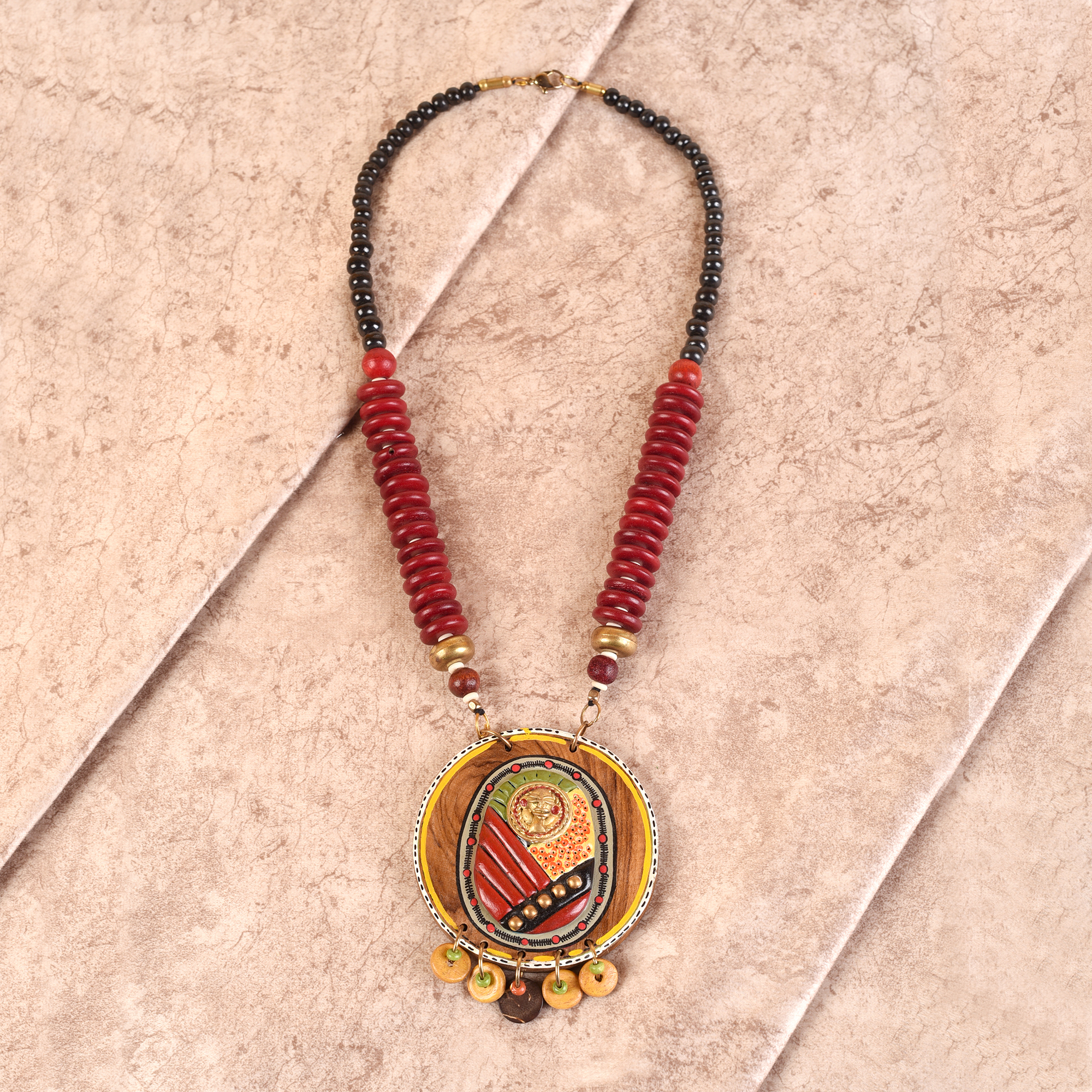 The Princess Garden' Handcrafted Tribal Dhokra Necklace Multi Colour Size 8x8x38 - Article - AAC-40-01-03-D The Princess Garden' Handcrafted Tribal Dhokra Necklace Multi Colour Size 8x8x38 - Article - AAC-40-01-03-D
