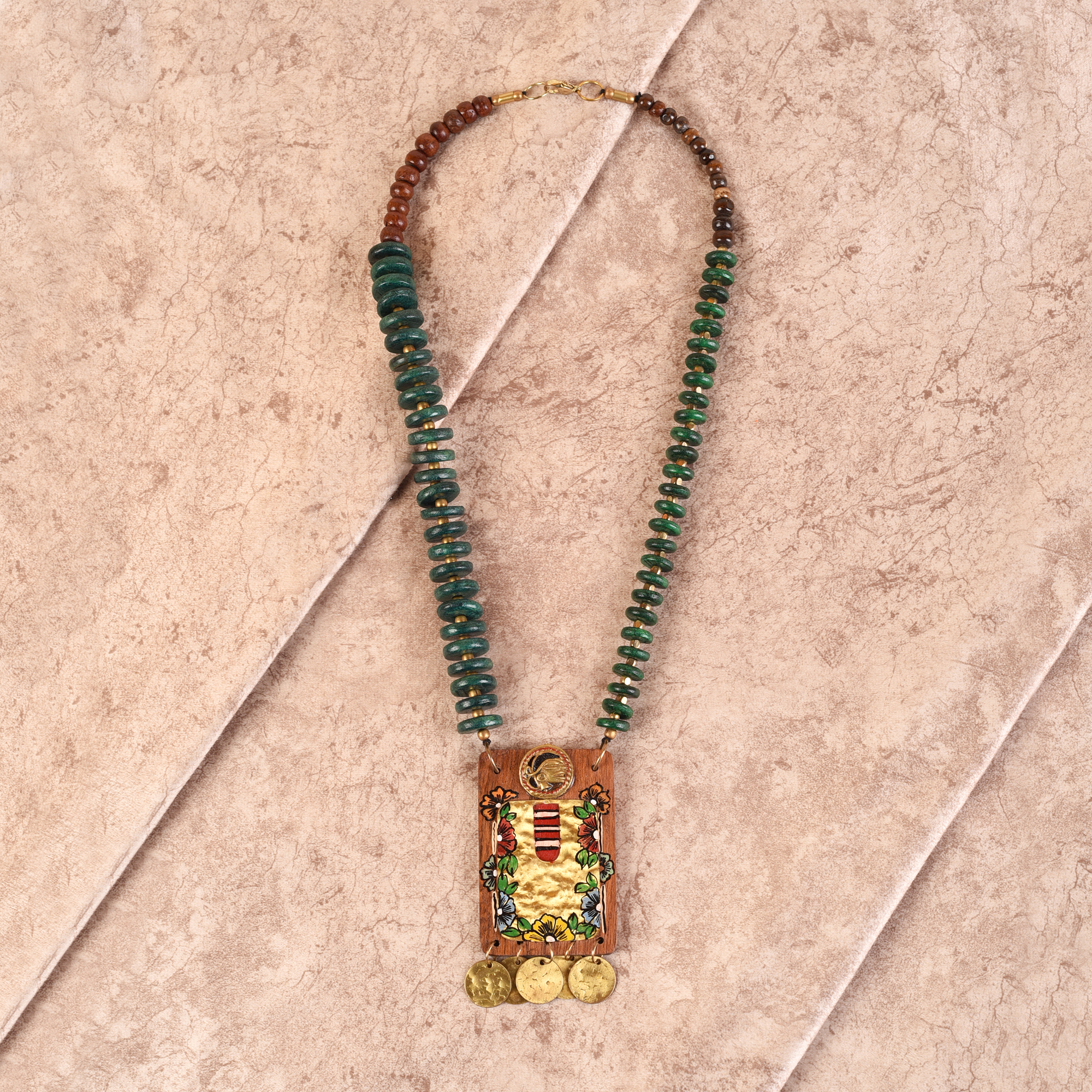 The Princess Hamman' Handcrafted Tribal Dhokra Necklace Multi Colour Size 5x9x37 - Article - AAC-40-01-07-J The Princess Hamman' Handcrafted Tribal Dhokra Necklace Multi Colour Size 5x9x37 - Article - AAC-40-01-07-J