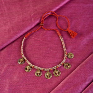 The Council of Empress Handcrafted Tribal Dhokra Choker Golden Colour Size 3x3x18 - Article - AAC-40-01-09-K