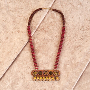 The Maidens' Handcrafted Tribal Dhokra Necklace Multi Colour Size 10x4x30 - Article - AAC-40-01-12-A1