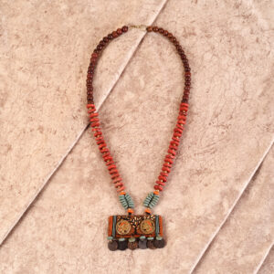 The Angels' Handcrafted Tribal Dhokra Necklace Multi Colour Size 7x5x36 - Article - AAC-40-01-12-B