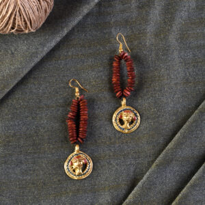 The Empress Loop Handcrafted Tribal Dhokra Earrings Multi Colour Size 3x3x8 - Article - AAC-40-02-31-G