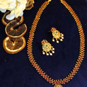 NECKLACE SET BRASS MICRO GOLD PLATED COLOUR GOLD SIZE FREE SIZE - 15202