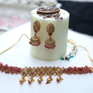NECKLACE SET BRASS MICRO GOLD PLATED COLOUR GOLD SIZE FREE SIZE - 17052