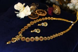 NECKLACE SET BRASS MICRO GOLD PLATED COLOUR GOLD SIZE FREE SIZE - 18052