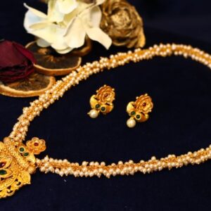NECKLACE SET BRASS MICRO GOLD PLATED COLOUR GOLD SIZE FREE SIZE - 14552