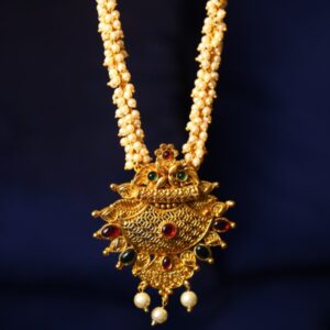NECKLACE SET BRASS MICRO GOLD PLATED COLOUR GOLD SIZE FREE SIZE - 14302