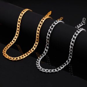 Combo Of 21 Gram Gold plated Chain For Boys and Man Gold-plated