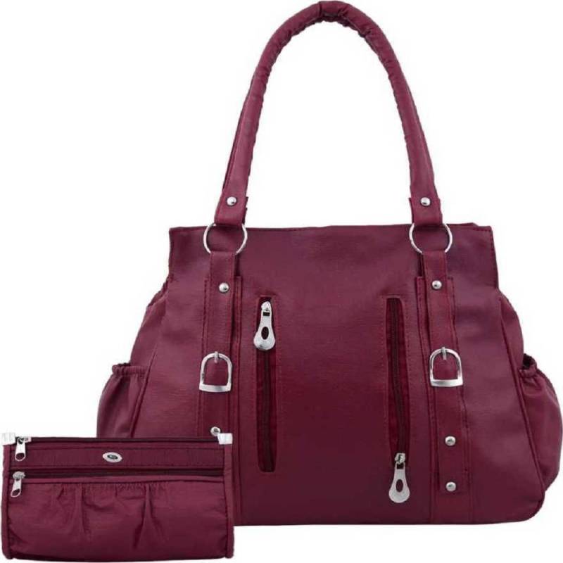 Women Maroon Shoulder Bag - Extra Spacious (Pack of: 2) Women Maroon Shoulder Bag - Extra Spacious (Pack of: 2)