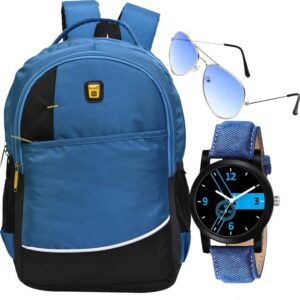 Large 40 L Laptop Backpack 15.6 Inch Laptop Bags/College/ School/Sunglass/Watch/Combo Multi  (Blue)