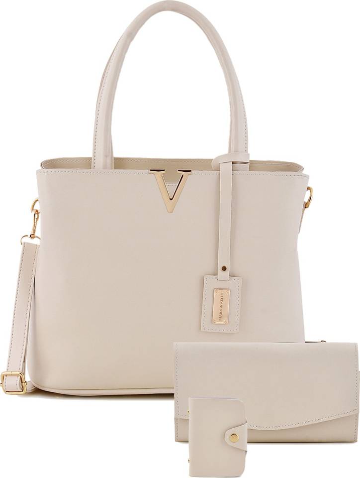 Women White Shoulder Bag - Extra Spacious (Pack of: 3) Women White Shoulder Bag - Extra Spacious (Pack of: 3)
