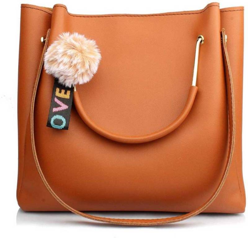 Women Tan Shoulder Bag - Regular Size Women Tan Shoulder Bag - Regular Size